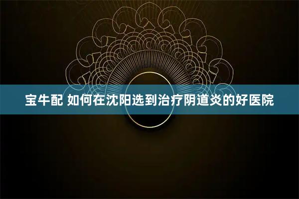 宝牛配 如何在沈阳选到治疗阴道炎的好医院